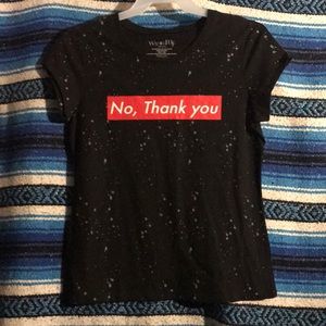 WOUND UP “No, Thank you” tee size XXL (19) JUNIOR NEW